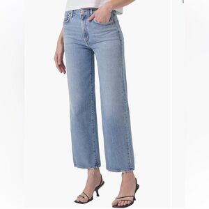 Agolde Harper Ankle Wide Leg Jeans in Hassle